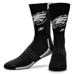 For Bare Feet NFL Youth V Curve Socks - Machine Washable - Poly-spandex blend - Perfect Fit and Durability for Active Young Athletes (Philadelphia Eagles - Multicolor)