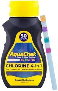 AquaChek Yellow 4-Way Pool and Spa Test Strips - 50 Yellow Test Strips - Swimming Pool Test Strips For pH, Free Chlorine, Total Alkalinity, and Cyanuric Acid - Quick and Accurate Results - Testing Kit