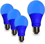 SLEEKLIGHTING Blue LED Light Bulb, A19 E26 Base Lightbulb -120 Volt - 3-Watt Energy Saving - Medium Base - UL-Listed LED Bulb - Lasts More Than 20,000 Hours Pack of 4