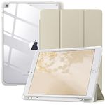 TiMOVO for iPad 9th Generation Case 2021, 10.2 inch iPad Case with Pencil Holder, Smart Stand Protective Clear Case Cover for iPad Case 9th/8th/7th (2021/2020/2019), Champagne Gold