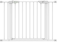 VOUNOT Safety Gate for Baby 75-108 cm, Pressure Fit Stair Gates, Auto Close, Ideal for Kids and Pets, White