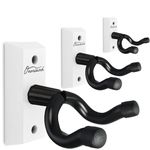 Guitar Wall Mount 3 Pack, White Hardwood Guitar Hanger, U-Shaped Guitar Wall Hanger Mount, Guitar Holder Hook Stand Wall for Acoustic, Electric Guitar, Banjo, Bass, Gift for Guitar Player Men Boy