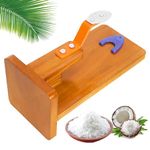 ROLTON®WellPolished WoodenCoconutScraper|Chirava| Table Top Coconut Scraper | Grater | Chopper | Peeler | Thengathuruvi |Stainless Steel Blade Chirava for Kitchen -Perfect for Every House [Brown]