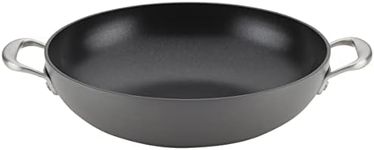 Anolon Allure Hard Anodized Nonstick Wok/Stir Fry Pan, 12 Inch, Dark Gray