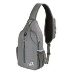 WATERFLY Sling Bag Sling Backpack Crossbody Bag Hiking Daypack for Men Women (Dark Gray)