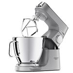 Kenwood Titanium Chef Baker XL, Kitchen Machine with K-Whisk, Stand Mixer with Kneading Hook, Whisk and 6,7L Bowl, KVL85.004SI Power 1200W, Silver