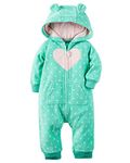 Carter's Baby Girls' 1 Piece Footies and Rompers, Mint, 18 Months