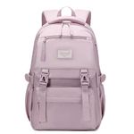 ArcEnCiel Teen Girl Backpacks For High School, 15.6in Laptop Backpacks College Casual Daypack For Men And Women Hiking Travel, Light Purple, Daypack Backpacks