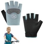 PROBEROS® Kids Riding Gloves for 8-13 Years, Anti-Slip Adjustable Palm Vibration Reduction Breathable Moisture-Wicking Design Sport Gloves, Fashion Cycling Gloves for Riding, All Outdoor Sport, Size-L