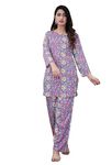 Gudwear Women's Designer Print Co-Ord Set Relaxed Fit for Women| Two Piece Co Ord Set Top & Pant |Casual Co Ords Women Wear Fashionable for Party