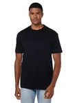 Urban Classics Men's Heavy Oversized Wide Cut Long Tee Short Sleeves Shirt with Crew Neck 100 Jersey Cotton, Black, L