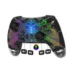 DYONDER Switch Controller, Wireless Switch Pro Controller for Switch/Switch Lite/Switch OLED, Wireless Gamepad for PC/iOS/Android with RGB/Programmable/Motion Control/Vibration/Turbo/Wakeup(Black)