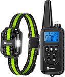 Dog Training Collar with Remote, Electronic Dog Shock Collar with Beep, Vibration, Shock, Light and Keypad Lock Mode, Waterproof Electric Dog Collar Set for Small Medium Large Dogs