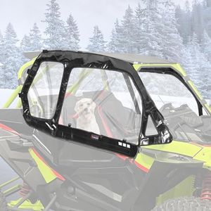 StarknightMT Cab Enclosure For RZR 2014-2023, Upgraded Zipper Waterproof Soft Upper Doors Side Window 2 Seater Compatible With Polaris RZR 1000 14-23, XP Turbo 16-21/S 900 1000 16-19