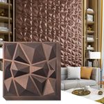 Art3d Decorative 3D Wall Panels in Diamond Design, 12"x12" Antique Copper (33 Pack)