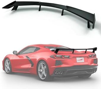 NUBEHONE C8 Rear High Wing Spoiler Carbon Flash Style Compatible with 2020 2021 2022 2023 2024 2025 C8 Corvette Stingray Models ABS Plastic Metallic Lid Trunk Wing