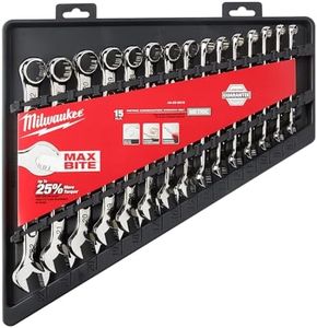 SPANNER SET R/OE 15PC MET 8-22MM MAX BITE MILWAUKEE