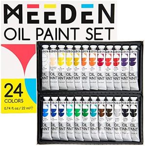 MEEDEN Oil Paint Set - Non-Toxic 24 x 22ml/0.74oz Oil Paints for Canvas Painting