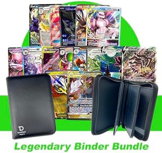 Pokémon Compatible Beginner Collector Lot with 5 Legendary Ultra Rare Cards Bundle - with Dan123yal Binder Included