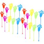 20 Pcs Sticky Hands Toys, Colorful Kids Party Favors Easter Egg Fillers Goodie Bag Stuffers Hands Stretchy Climbing Sticky Toys Slap Hands for Kids Children Novelty Funny Birthday (Random Color)