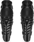 Gute Knee Pads, Black Adjustable Long Leg Sleeve Gear Crashproof Nonslip Protective Shin Guards for Motorcycle Mountain Biking-1 Pair