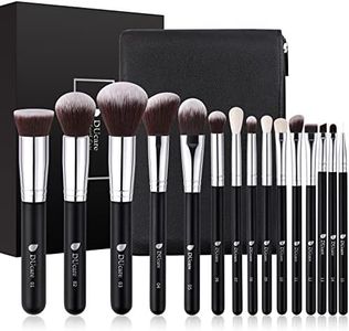 DUcare Pinceaux Maquillage Professionnel 15 Set Pochette de Voyage Haut de Gamme, Fibres Synthétiques Souples