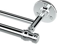 Gatco 4414 Cafe 24" Double Towel Bar, Chrome | Wall Mounted Double Towel Rack for Bathroom, Total Length 26.50"