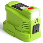 for Ryobi Portable Power Inverter Generator,for Ryobi 18V Battery USB Charger DIY Adapter,Portable Power Source Packs,Camping for Ryobi Power Station Supply with LED Light,150W 18V DC to AC 110V