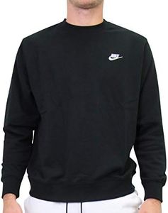 Nike Sportswear Club, Maglia A Girocollo in French Terry Uomo, Black/White, L