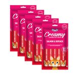 Drools Creamy Lickable Cat Treat Salmon & Skipjack (Pack of 5 Pouches, 375g), All Life Stages