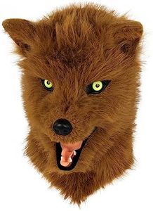 HAOAN Furry Dog Mask Animal Wolf Full Head for Halloween Fancy Dress Party Cosplay Costume Women Men