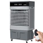 Evaporative Air Cooler,Industrial Strength Swamp Air Cooler for Commercial with 4 Universal Wheel,120°Oscillation, 3 Speeds,4 Ice Packs for Outdoor Indoor Use (Size : 66L 49x35x105cm)
