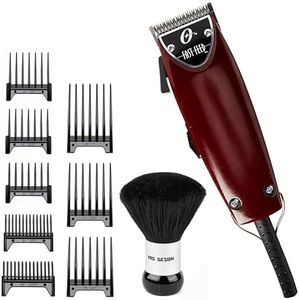 Oster Fast Feed Adjustable Pivot Motor Clipper 76023-510 with 8 Piece Guide Comb Set and Neck Duster