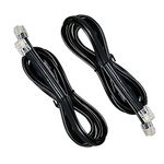 HPWFHPLF Telephone Wires, 2 PCS 10 Feet 6P6C Telephone Cable for Landline Phones, RJ12 Male to Male (10 Feet, Straight)