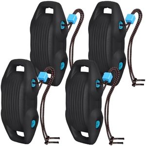 AWEMUFA 4 Pack EVA Boat Fenders for Docking, Large Boat Bumpers for Docking Upgraded Blue Boat Buoys Bumpers, Fit for Pontoon, Bass, Deck and Jon Boat