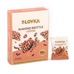 LOYKA Almond Brittle Coffee Choco Box-14 Pcs Premium Chocolate Gift Hamper Choco & Nut Dryfruit Delicacy Roasted California Almonds (40%),Dark Choco,Salted Caramel & Coffee Any-Time Snack,204 Grams