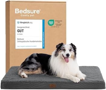 BEDSURE orthopädisches Hundebett Grosse Hunde - 104x74x9cm Hundekissen flauschig Hundematte waschbar Hundematratze in dunkelgrau für große Hunde
