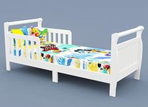 Wrinkle Solid Sheesham Wood Without Storage Kids Single Bed For Bedroom Living Room Home Furniture (White),91.00x152x84 Cm