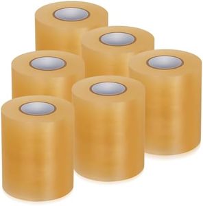 Pangda 6 Rolls Wrestling Mat Tape Heavy Duty Carpet Tape PVC Rug Tape 7 Mil Carpet Tape for Carpet to Carpet Clear Carpet Seam Tape Seaming Cover Tape for Wrestling Grappling Exercise Mats (3'' x 84')