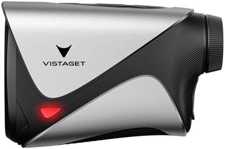 VISTAGET Golvia Pro Range Finder Golf 1200 Yards, OLED Screen, 7X Magnification, Triangle Tech, Golf Rangefinder with Slope On/Off, Flag Lock Vibration, Magnetic, Rechargeable, Rain & Fog Resistant