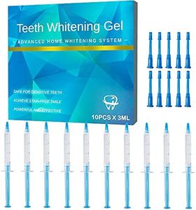 Pevor 10Pcs Teeth Whitening Gel Refills 35% Carbamide Peroxide Bleaching Gel Teeth Whitener Gel Kit, Works with Teeth Whitening LED Light and Trays (10 X 3ML)