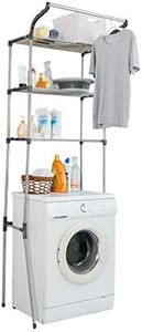 BAOYOUNI 3-Tier Bathroom Space Saver Over The Toilet Storage Rack Shelf Above Washing Machine Standing Organizer Grey