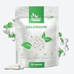 Selenium 200 mcg, 60 Vegan Capsules - Potent Antioxidant for Thyroid, Immune, Hair & Nail Health - High-Strength Selenium Supplement