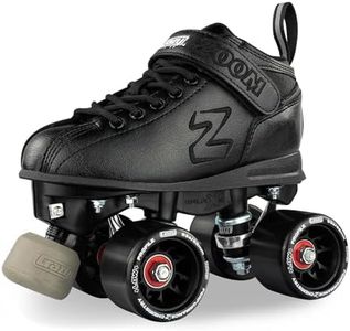 Crazy Skates Zoom Roller Skates - High Performance Speed Skates for Men and Women - Black (Size: Mens 5 / Womens 6)