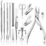 12PCS Ingrown Toenail Tool Ingrown Toenail Treatment Pedicure Tools，Ingrown Toenail Tool Kit Nail Clipper Set Pedicure Kit Ingrown Toenail Pedicure Tool By JTIEO