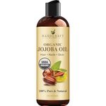 Handcraft Blends USDA Organic Jojoba Oil - Cold-Pressed 236 ml - 100% Pure and Natural - Premium Grade Carrier Oil for Skin and Hair - Hair and Body - Massage - Hexane-Free