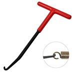 Motorcycle Exhaust Spring Hook, T Shaped Handle Exhaust Pipe Spring Puller Installer Hooks Tool with Rubber Coating for Motorcycle Vehicle Springs Removal, Installation, Adjustment