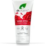 Dr Organic Rose Otto Face Wash, Cleansing, Mature Skin, Mens, Womens, Natural, Vegan, Cruelty-Free, Paraben & SLS-Free, Recycled & Recyclable, Organic, 150ml, Packaging may vary