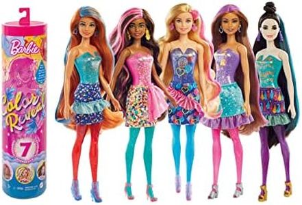 Barbie - Bambola Color Reveal con 7 Sorprese Linea Party, Giocattolo per Bambini 3+Anni, GTR96