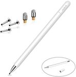 MEKO Stylus Pens for Touch Screens, Tablet Pencil with Magnetic Cap, High Sensitivity & Fine Point Universal for Android/Phone/iPad Pro/Air/Samsung/and All Devices (White)